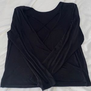 Black Crisscross Top